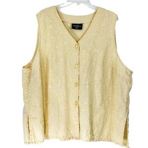 Positive Attitude Women's Cream Sleeveless TV | 3X